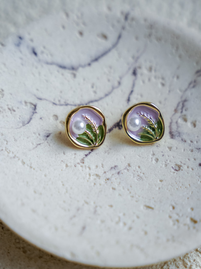 lavender flower earrings Lavender Earrings