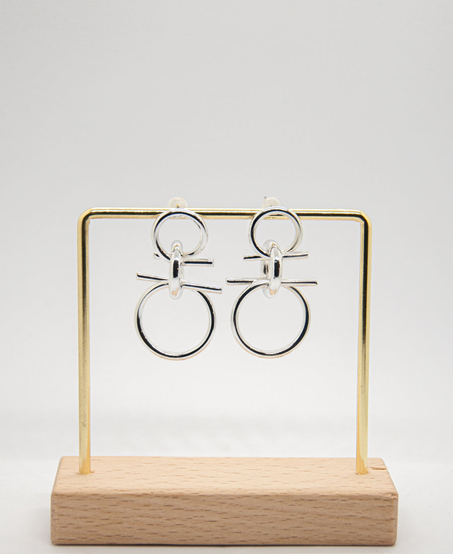 Boucles d’oreilles graphiques modernes - Ambre