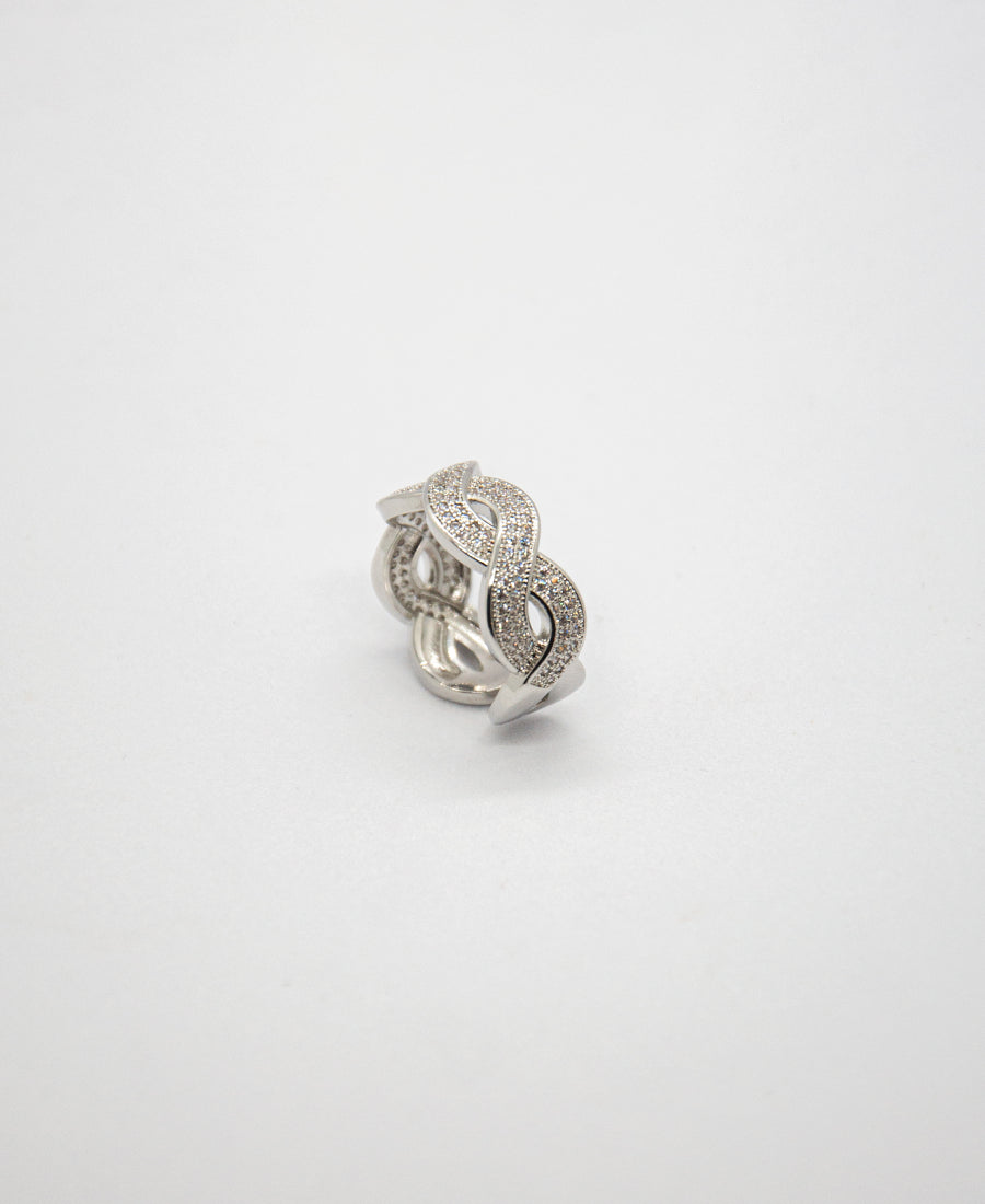 Bague entrelacée zirconium - Audrey