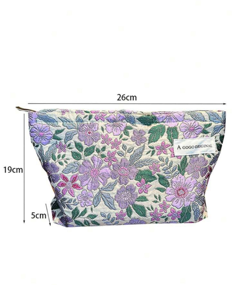 Trousse de toilette fleurie / Sac cosmétique