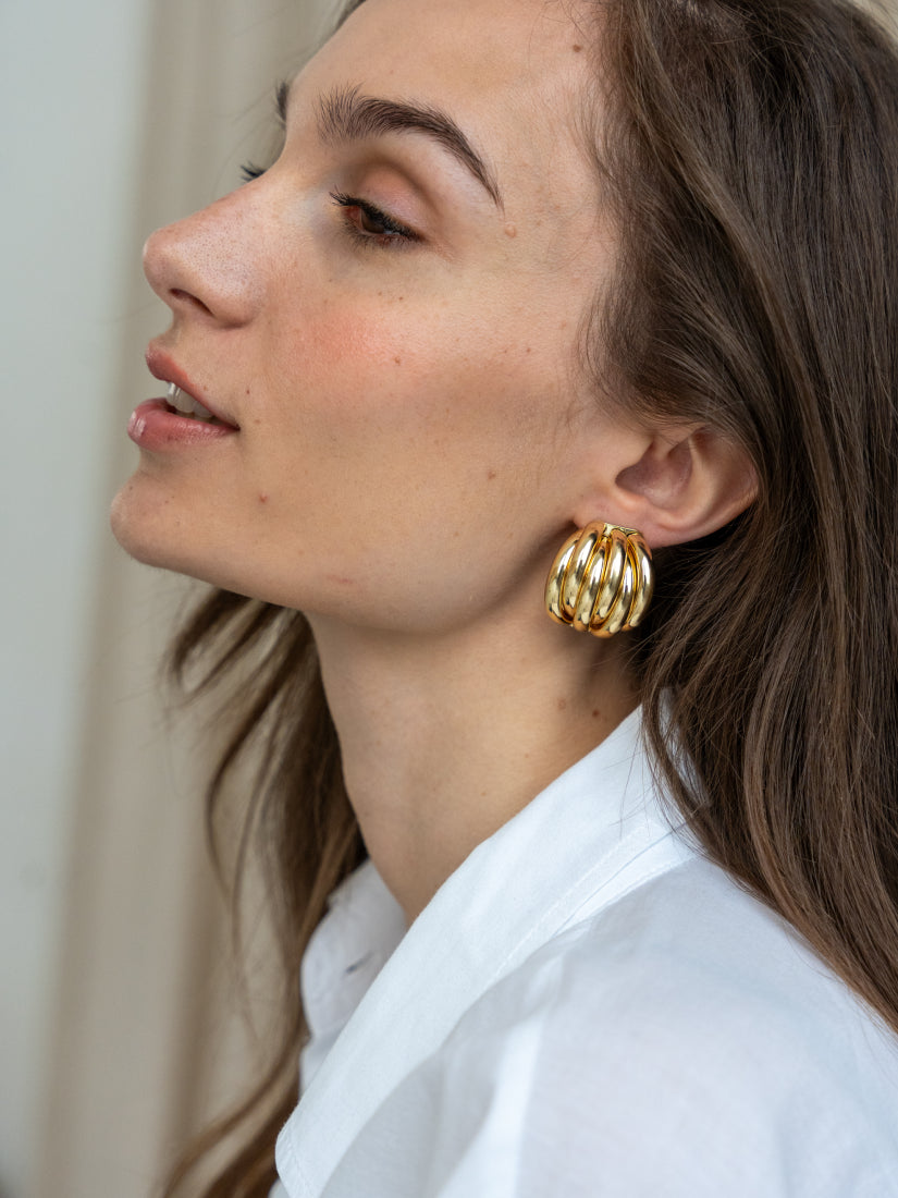 Boucles d’oreilles Corine - maxi volume, esprit vintage