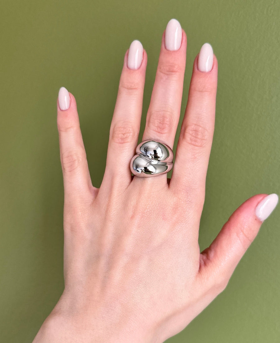Bague design en acier inoxydable - Bold