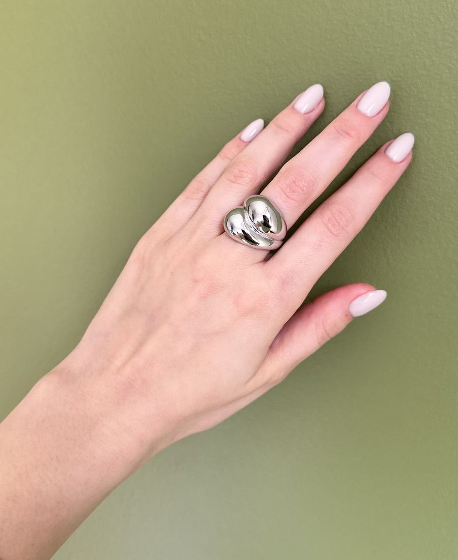 Bague design en acier inoxydable - Bold