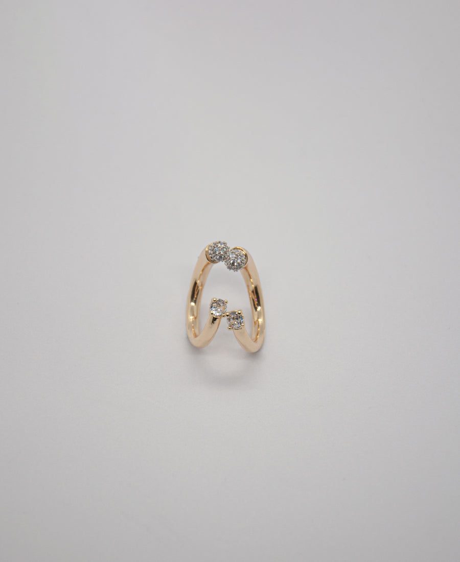Open Pave Earrings - Alisssa
