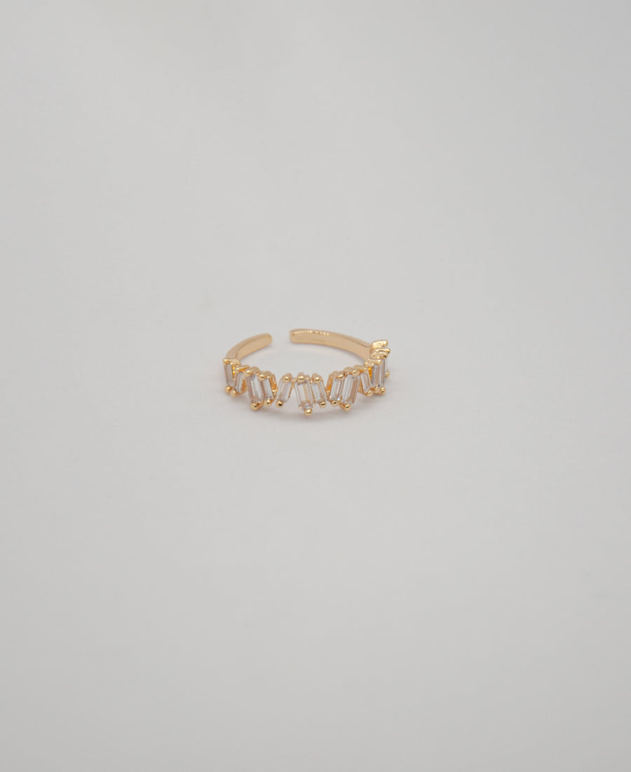Bague ajustable sertie de zirconiums - Mathilde