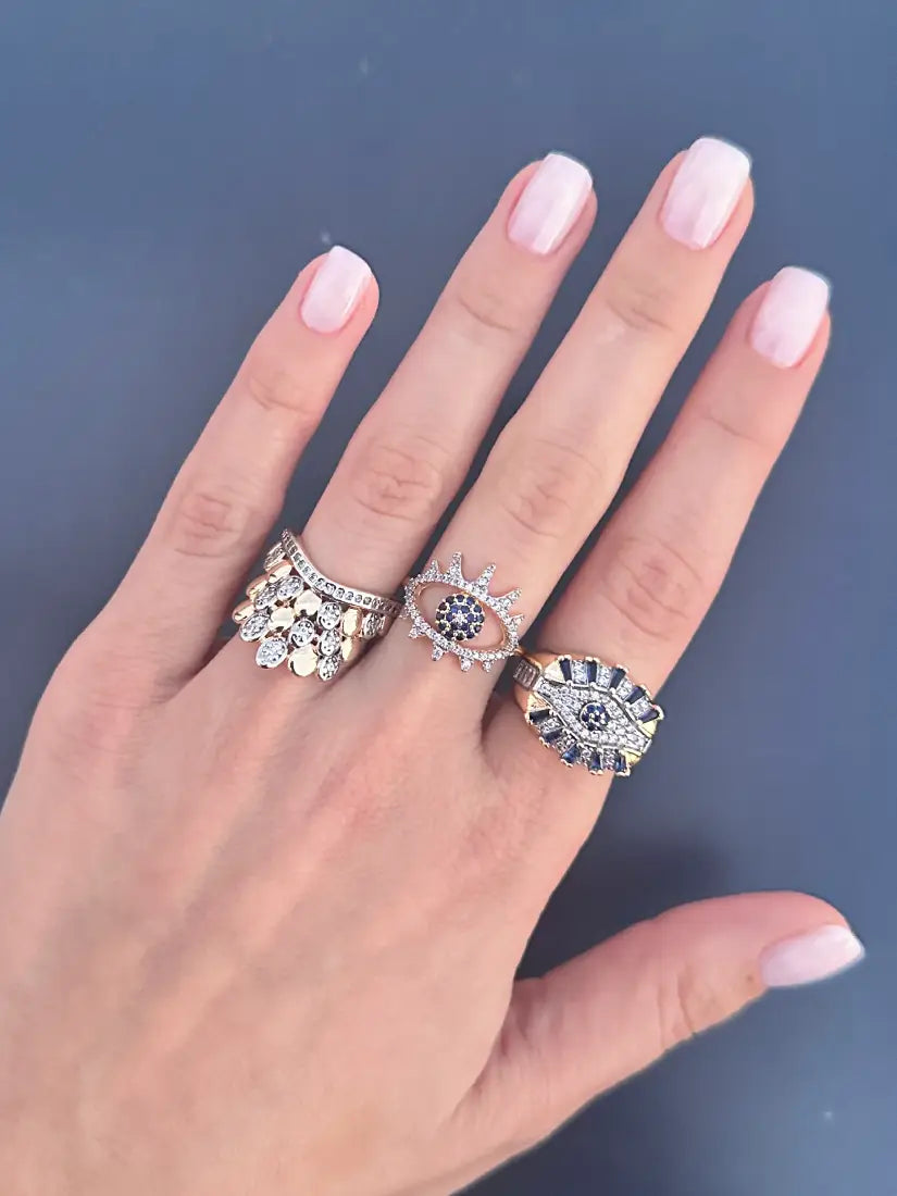 Bague Nivéa - en laiton plaqué rhodium