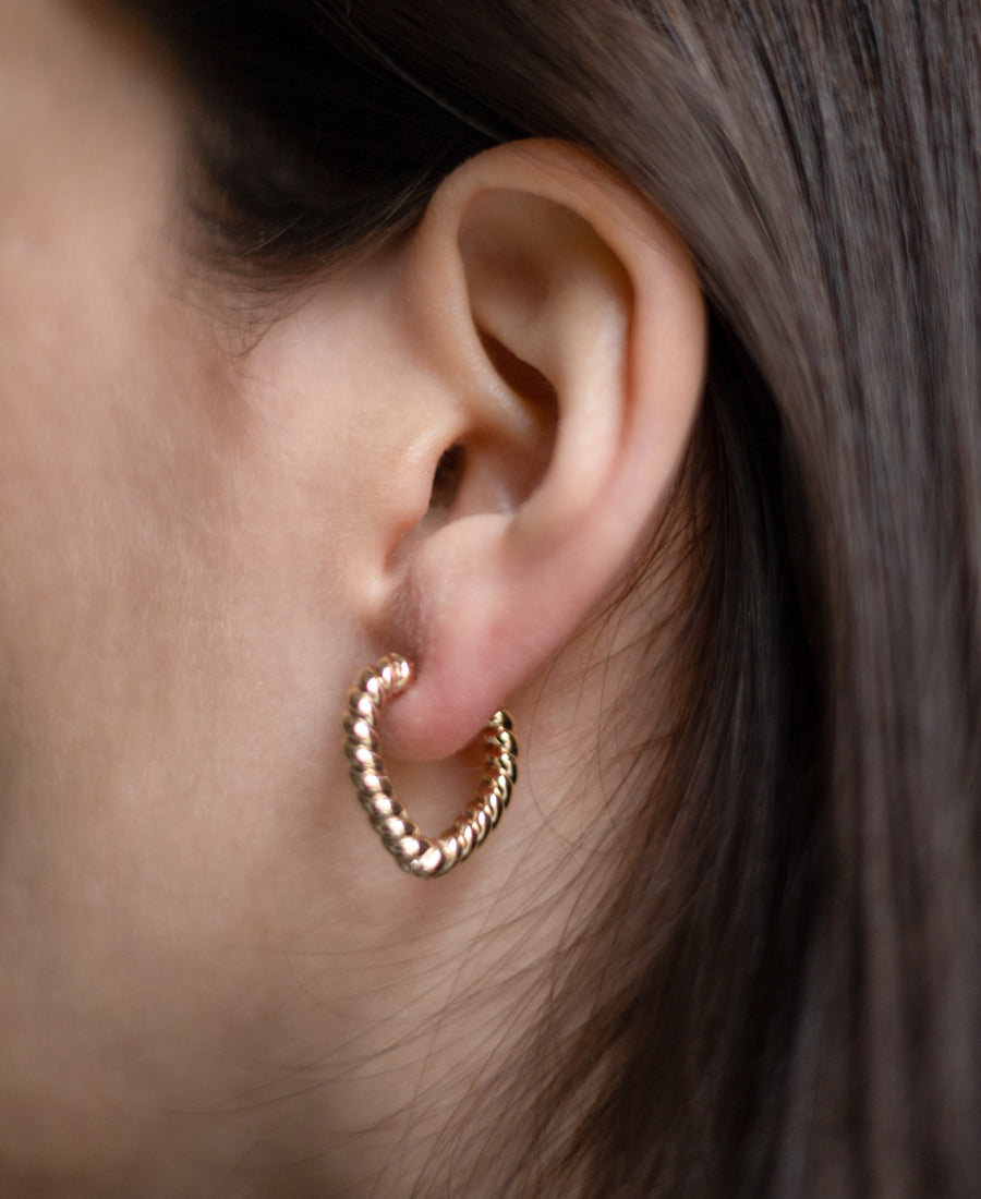 Boucles d’oreilles Lana - Twist raffiné en forme de cœur