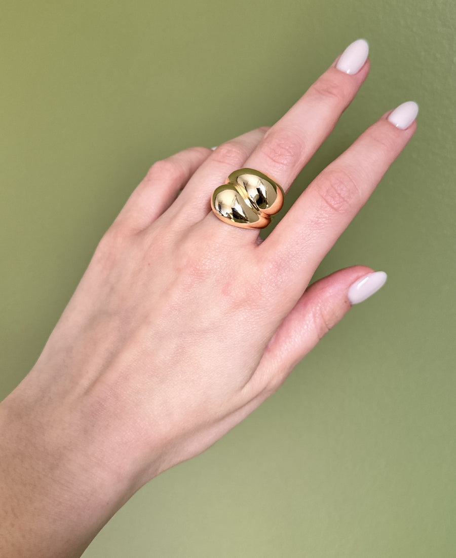 Bague design en acier inoxydable - Bold
