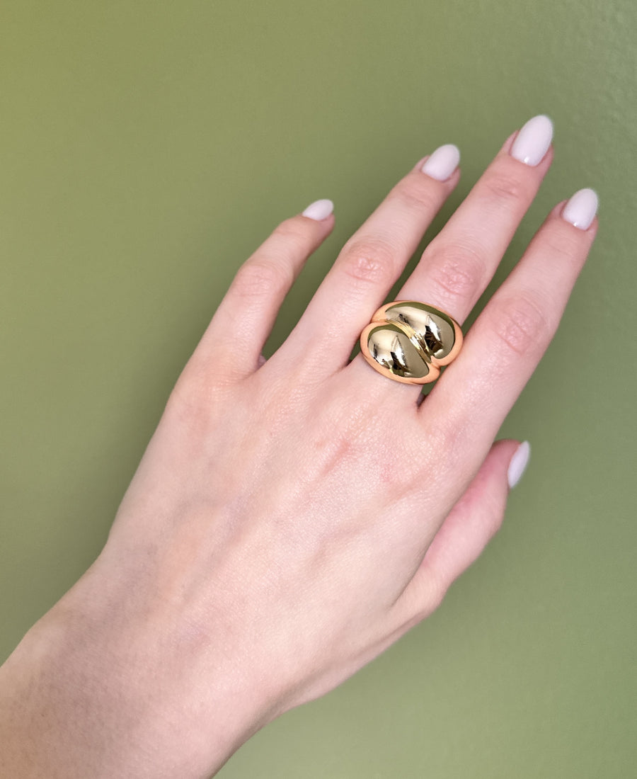Bague design en acier inoxydable - Bold