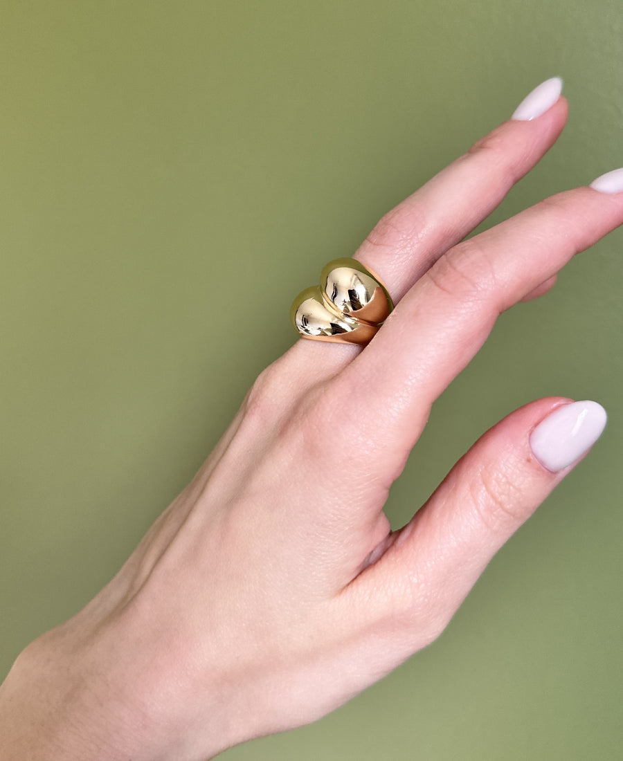 Bague design en acier inoxydable - Bold