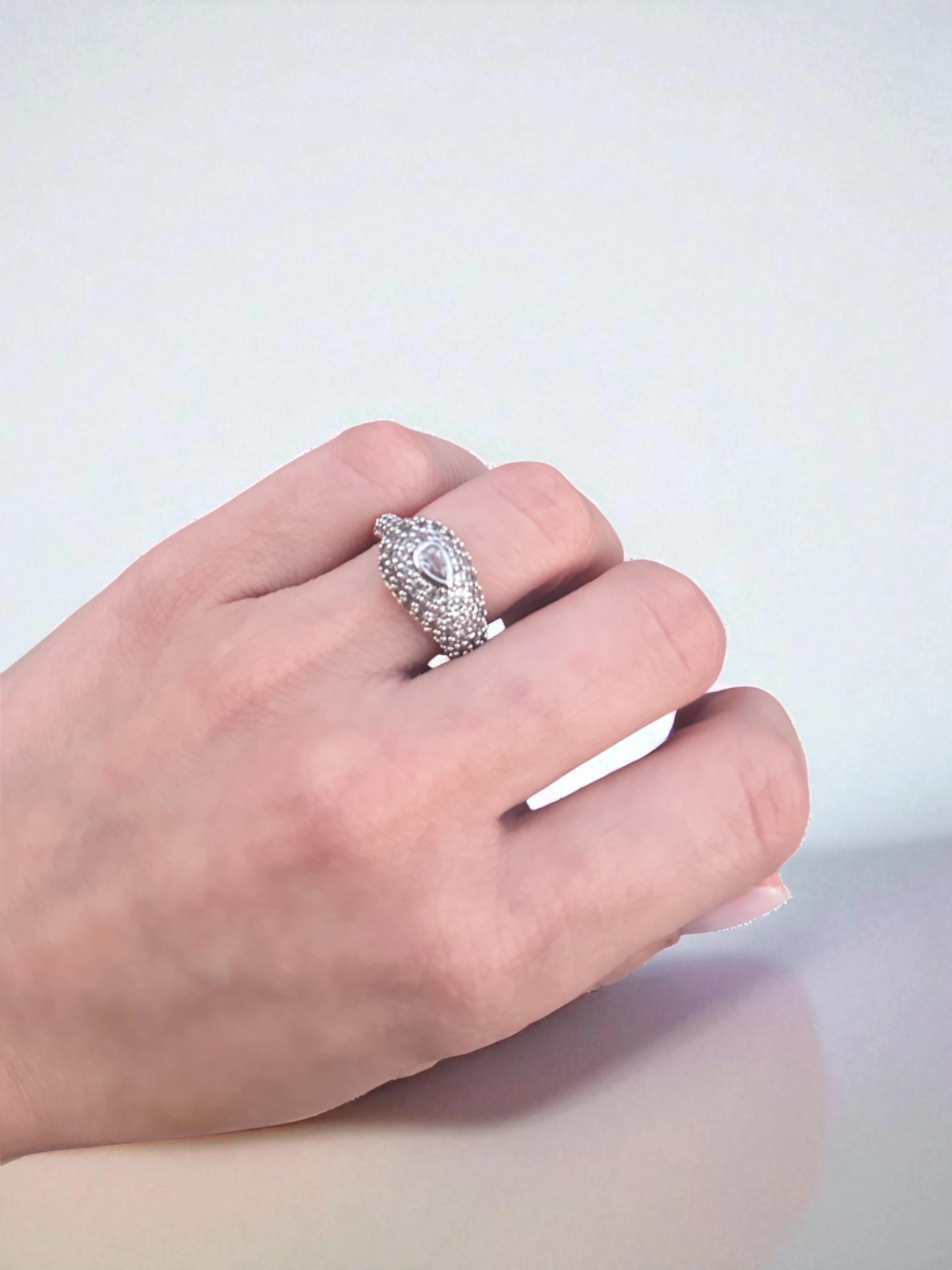 Bague Aven - en laiton plaqué rhodium