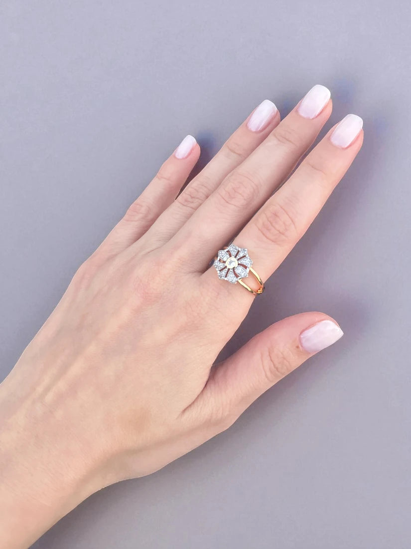 Bague Calista - en laiton plaqué rhodium