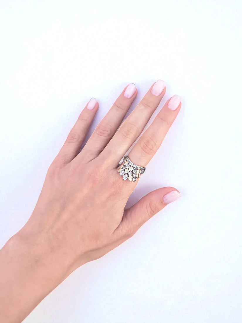 Bague Elvane - en laiton plaqué rhodium