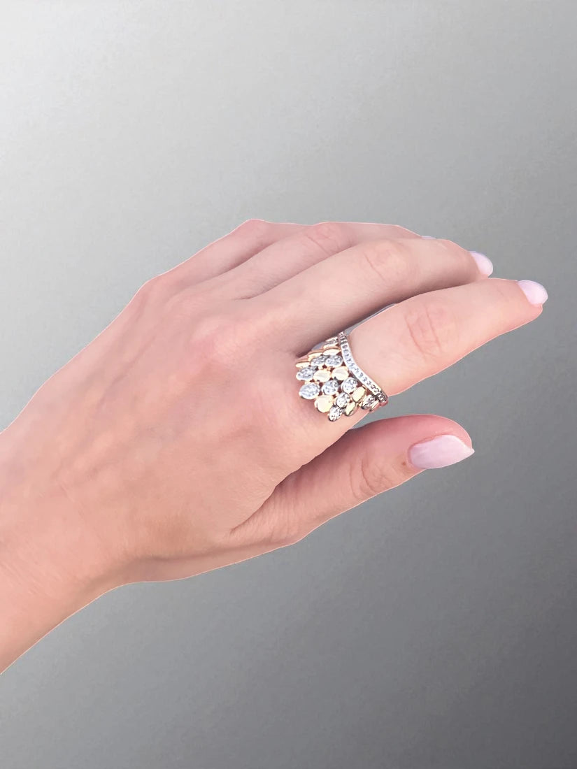 Bague Elvane - en laiton plaqué rhodium