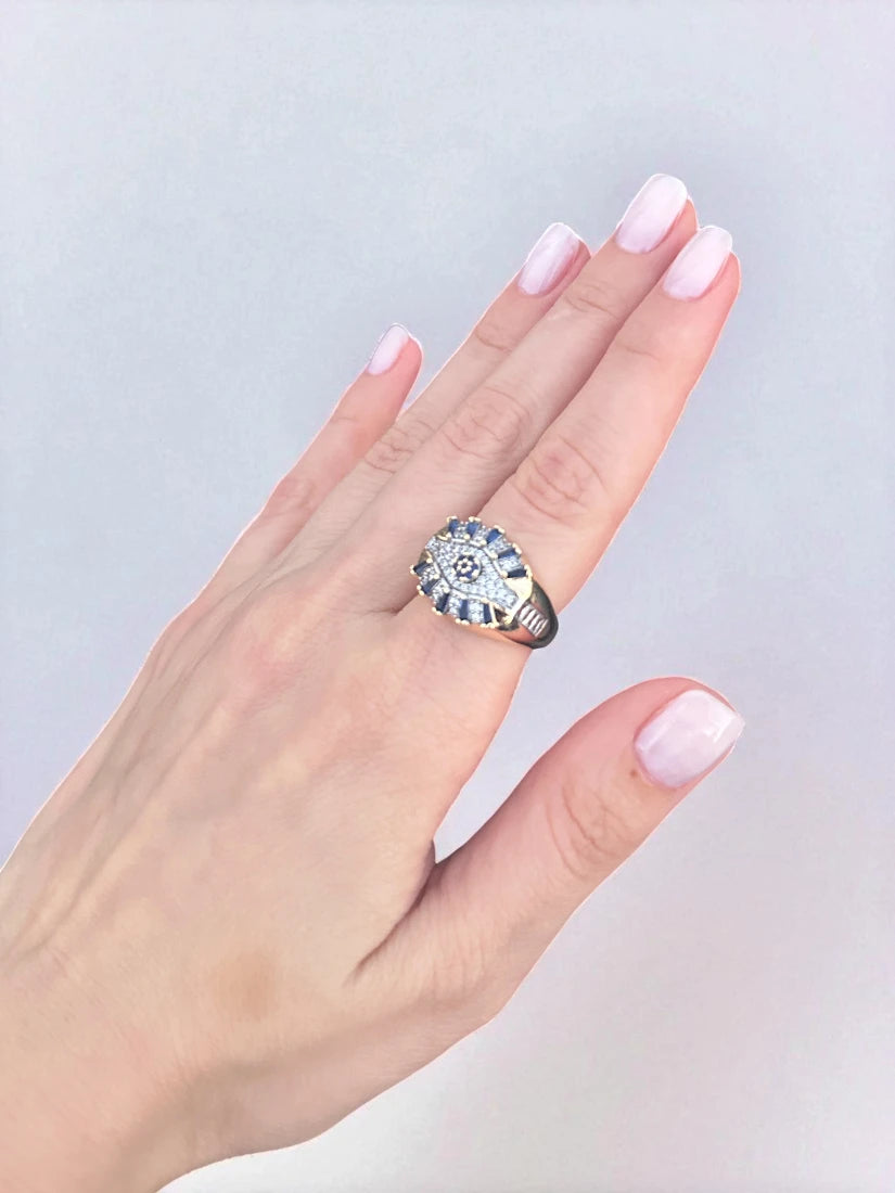 Bague Elyna - en laiton plaqué rhodium