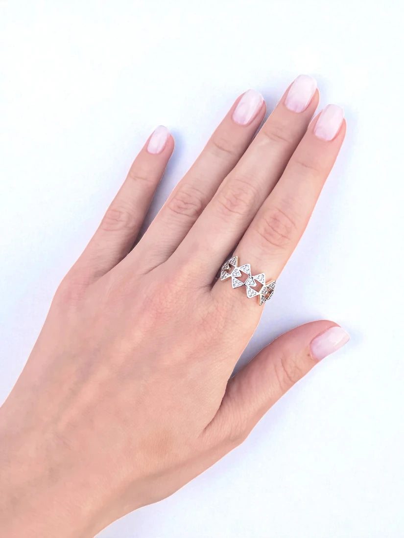 Bague Mirea - en laiton plaqué rhodium