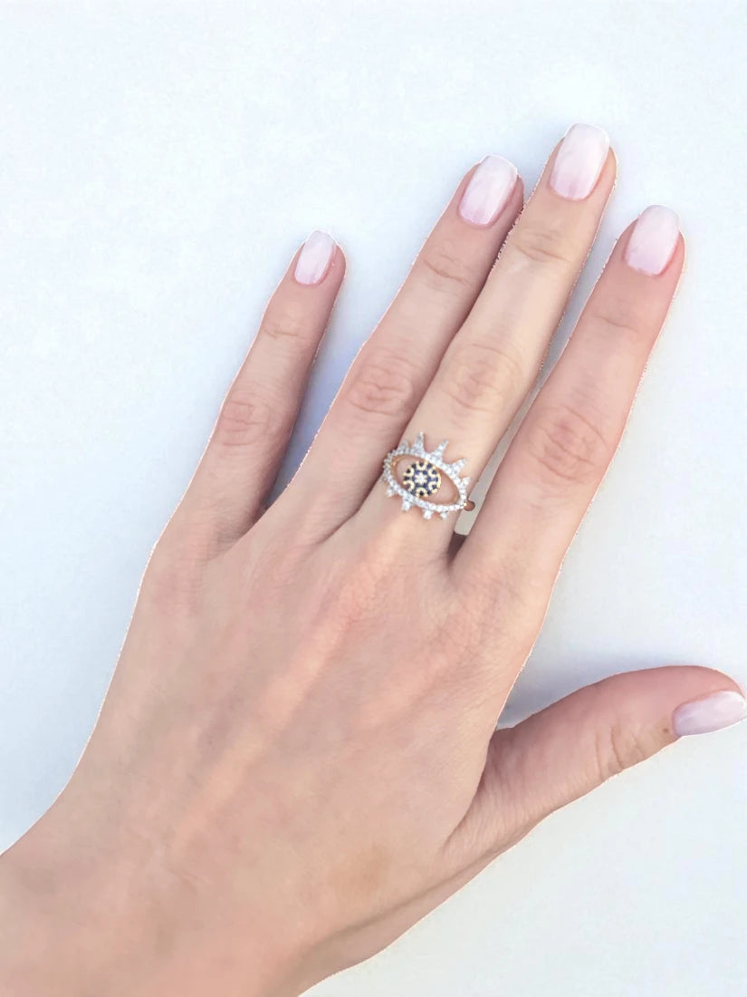 Bague Nivéa - en laiton plaqué rhodium