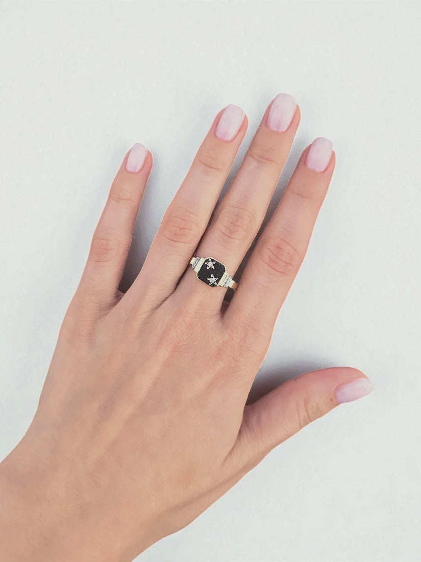 Bague Selis - en laiton plaqué rhodium