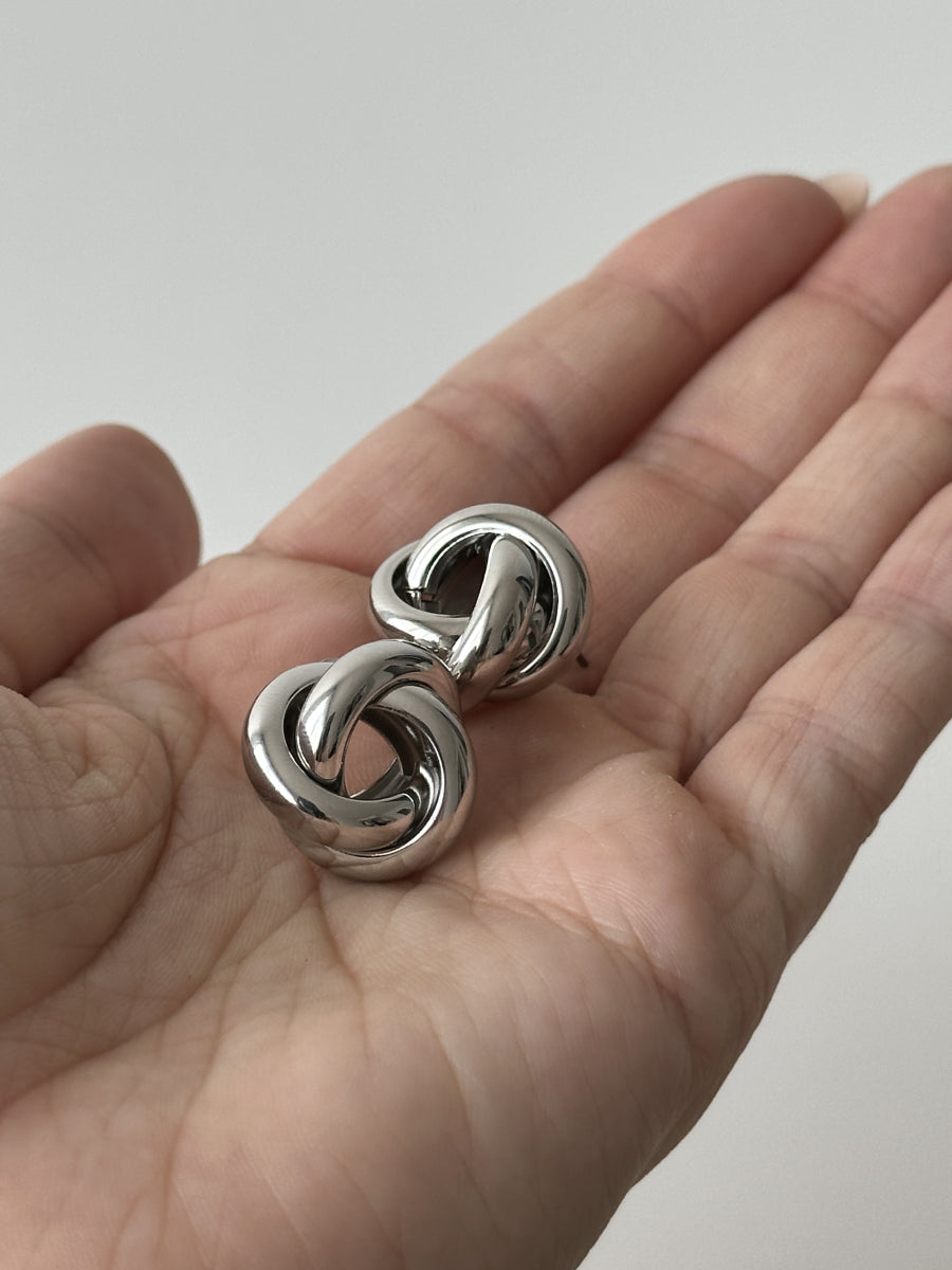 Boucle d'oreilles minimaliste en acier inoxydable - Yasemine