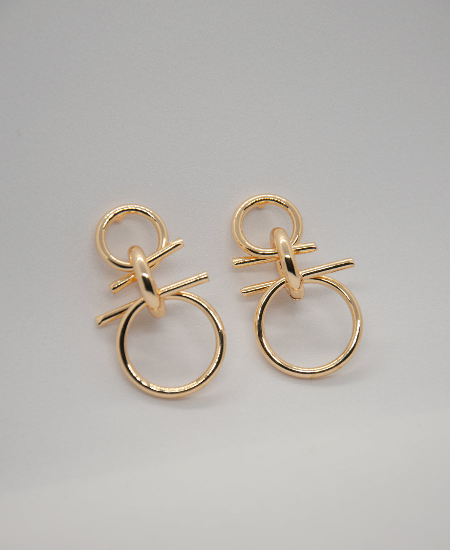 Boucles d’oreilles graphiques modernes - Ambre