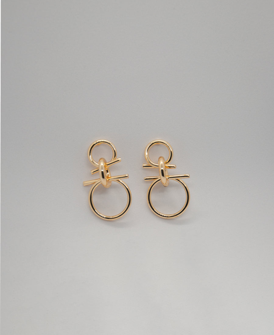 Boucles d’oreilles graphiques modernes - Ambre