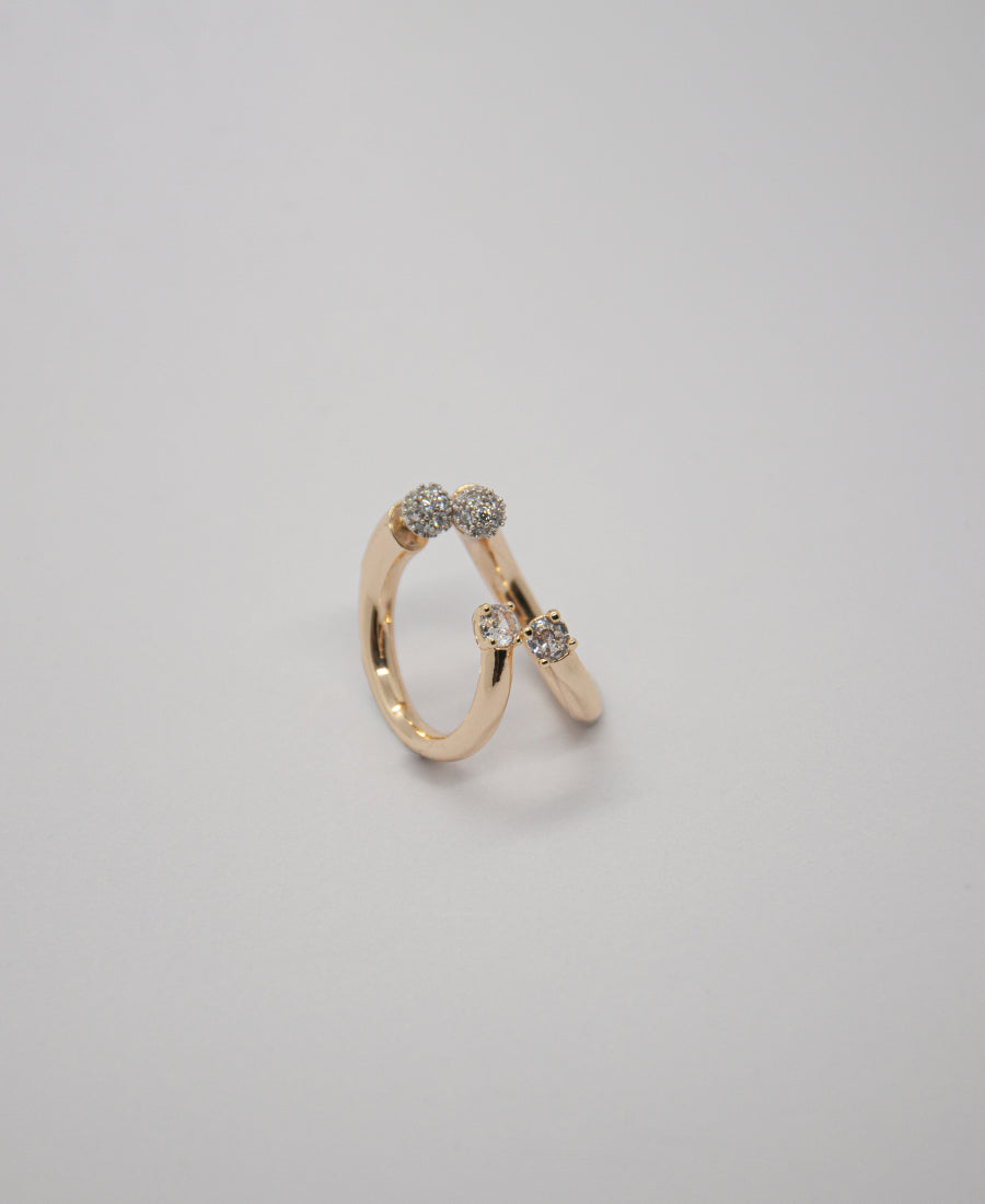 Boucles d'oreilles ouvertes pavées - Alisssa