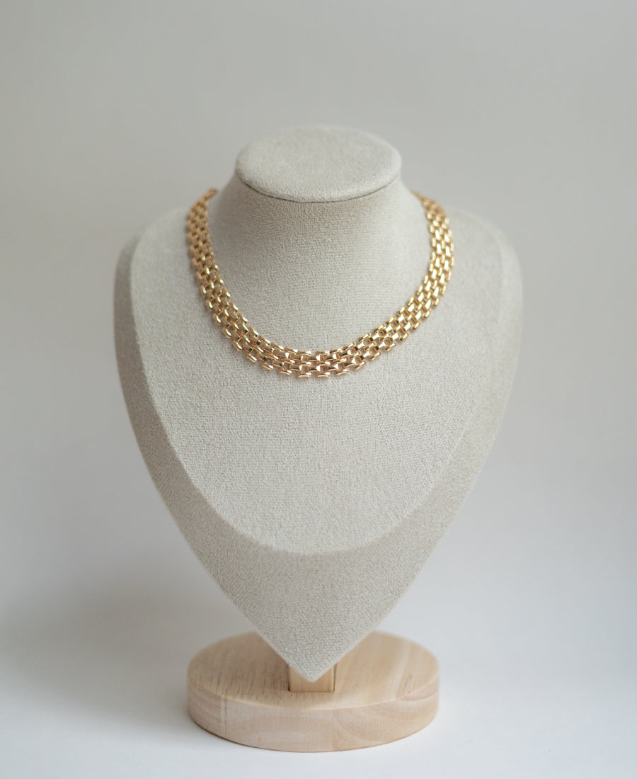 Collier chaîne gourmette dorée - Juliette