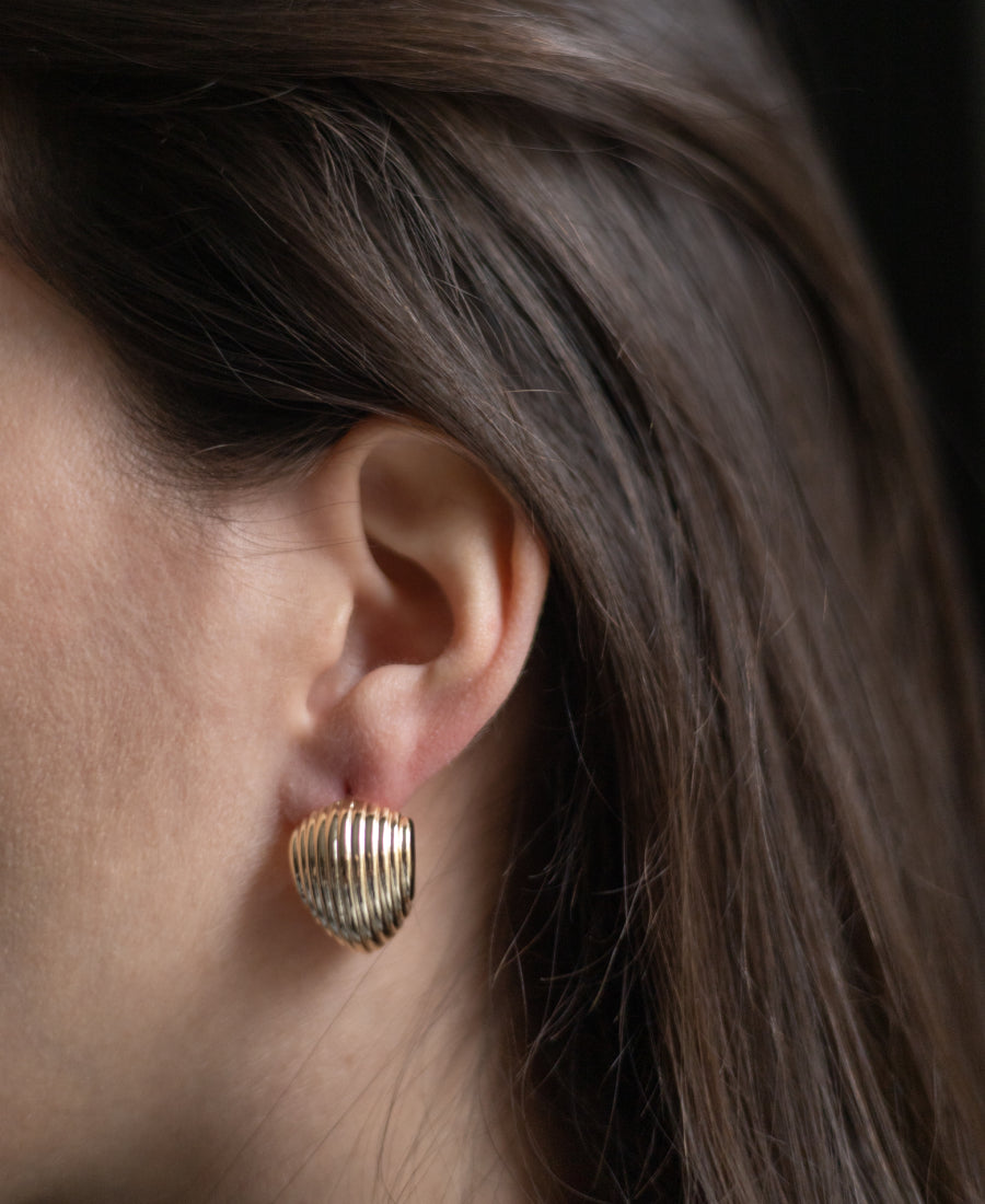 Boucles d'oreilles vintage dorées - Isla