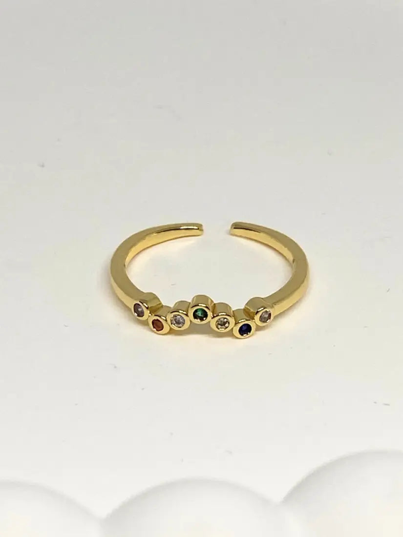 Bague Nyssa (pour le petit doigt) - multicolore