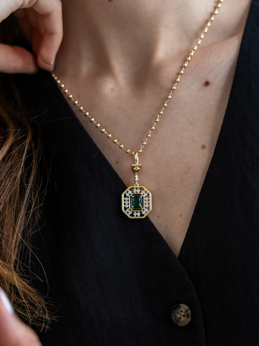 Collier Aura Vert doré
