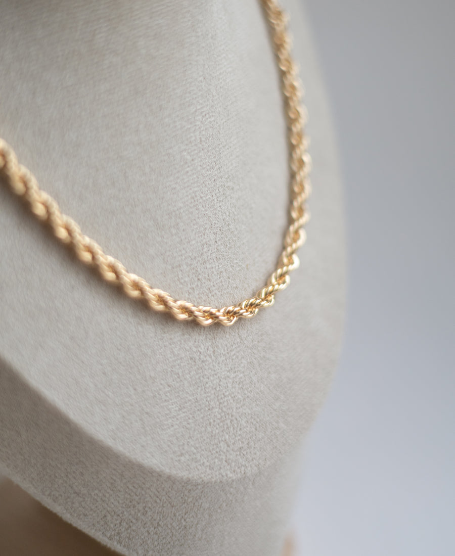 Collier chaîne torsadée dorée - Léa