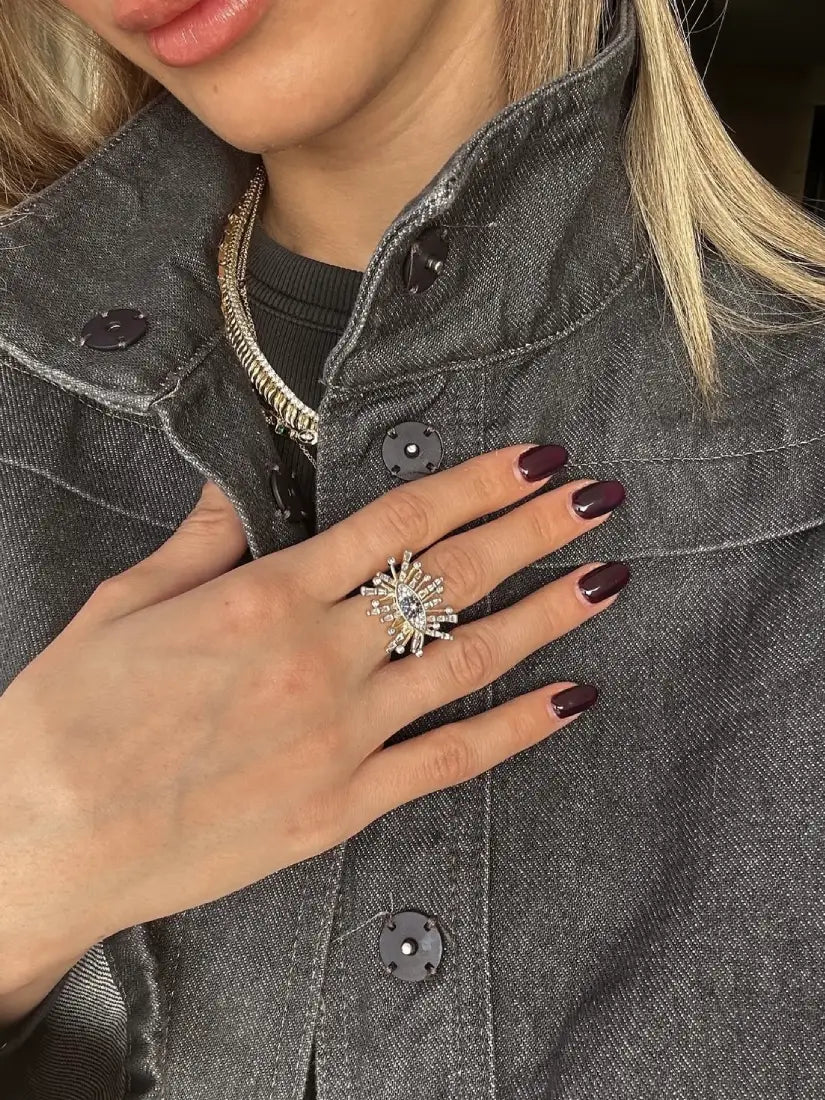 Bague Althéa - laiton plaqué rhodium