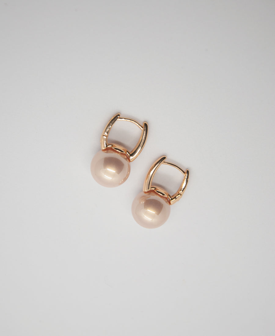 Boucles Perles Rose