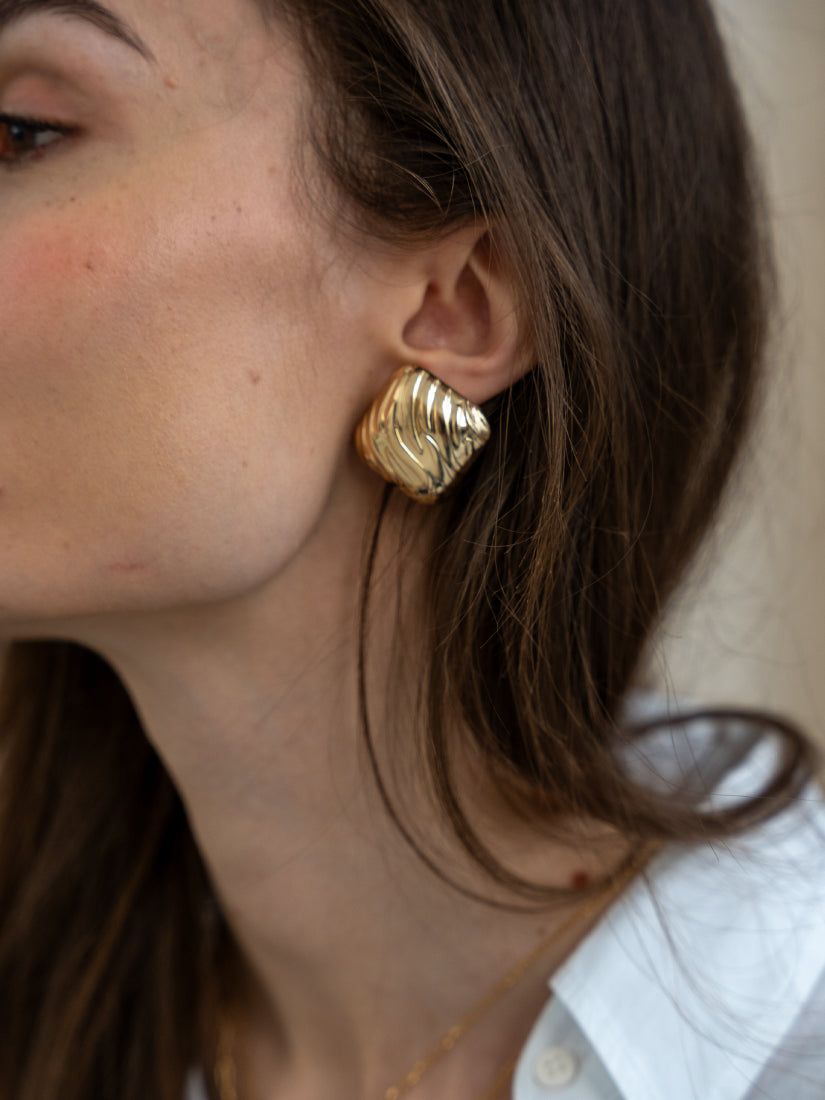 Boucles d'oreilles en acier inoxydable - Sérine