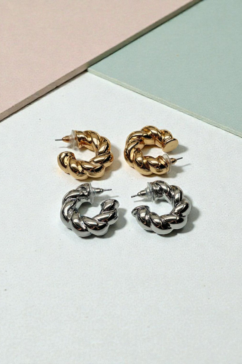 Boucles d'oreilles tressées - Lucie