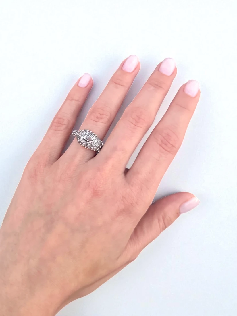 Bague Aven - en laiton plaqué rhodium