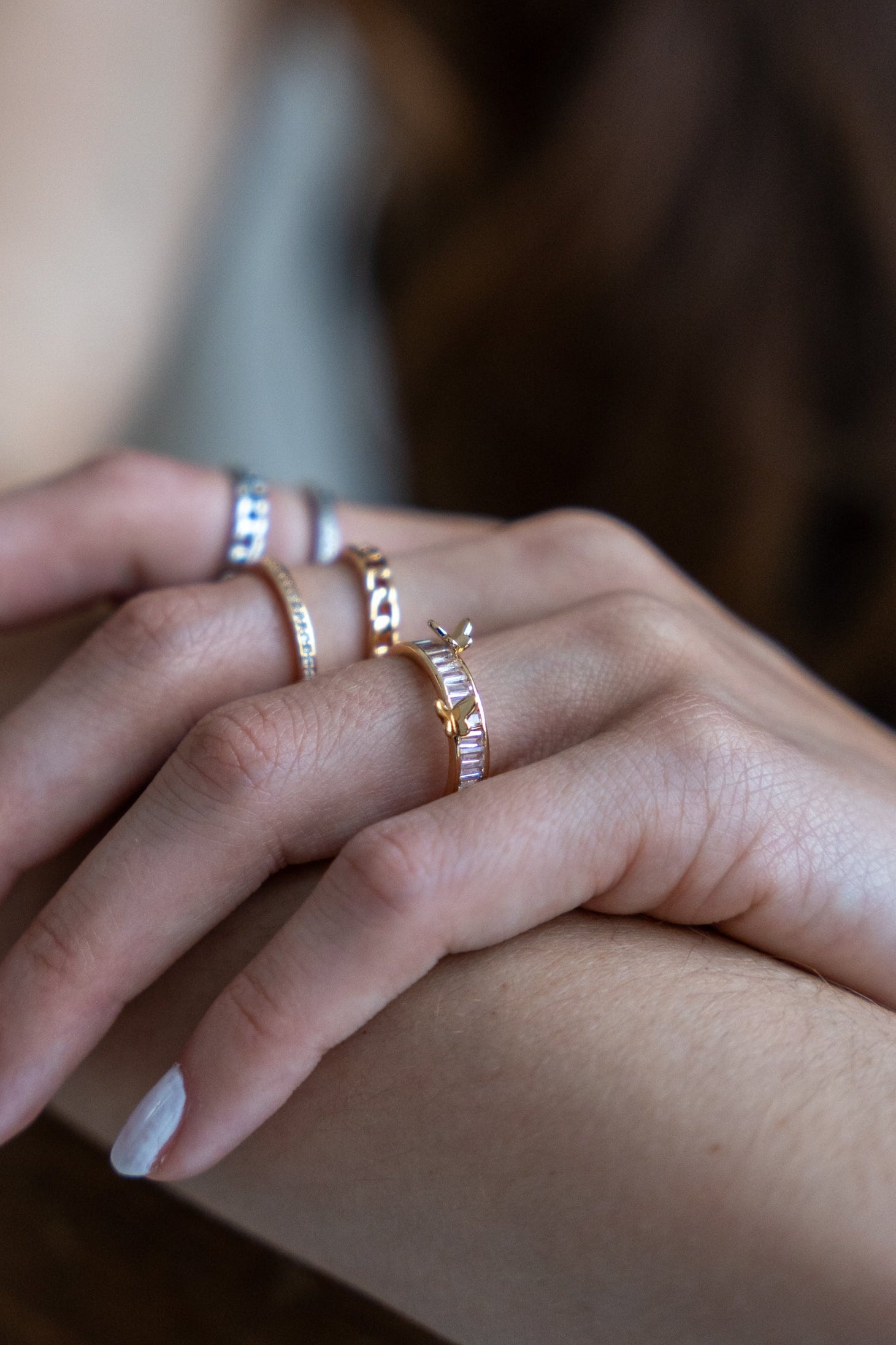 Bague Papillon - laiton plaqué rhodium