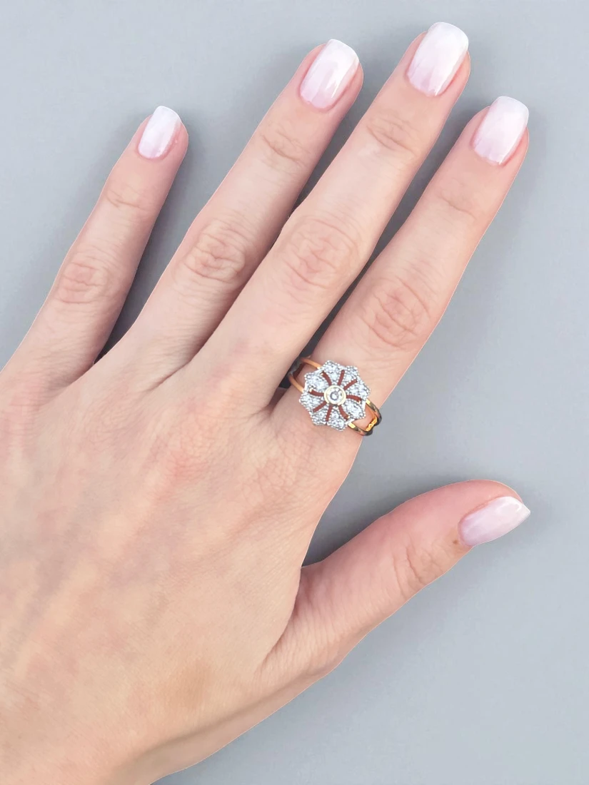 Bague Calista - en laiton plaqué rhodium