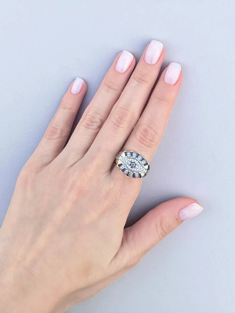 Bague Elyna - en laiton plaqué rhodium