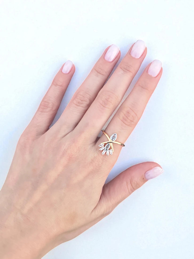 Bague Oréa - en laiton plaqué rhodium